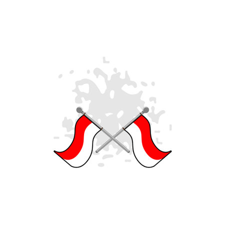 Indonesian flag vector design template illustrationのイラスト素材