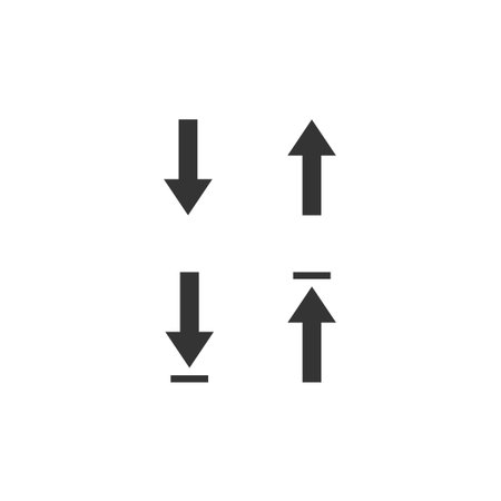 arrow up and down set vector design template illustrationのイラスト素材