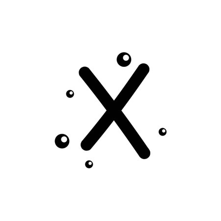 X hand drawn alphabet  vector design template illustrationのイラスト素材