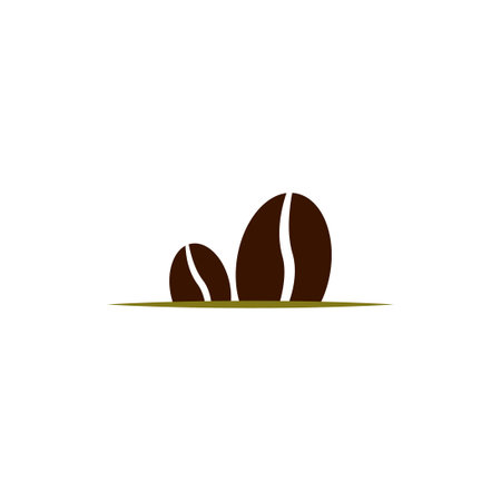 coffee beans vector design template illustrationのイラスト素材