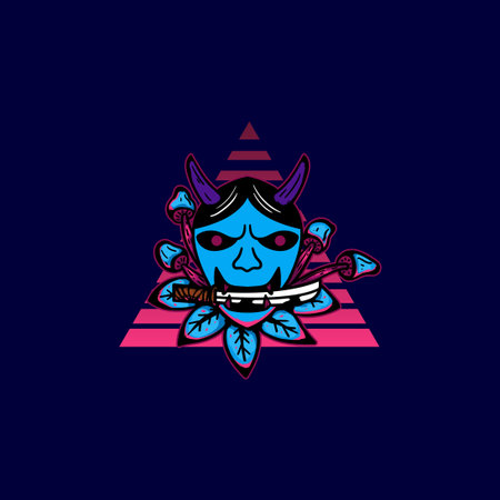 mask flowers elements with sacred geometric shapes,suitable for the design of t-shirts, posters, cellphone casings etc.のイラスト素材