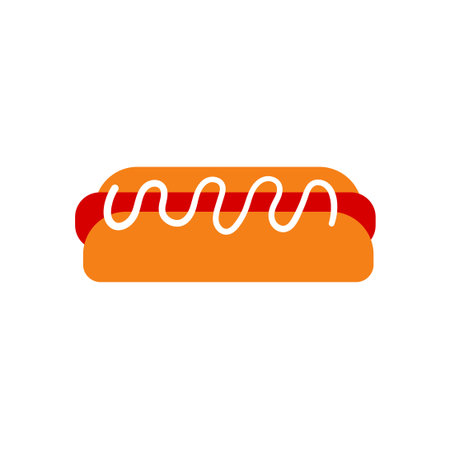 hot dog vector design template illustrationのイラスト素材