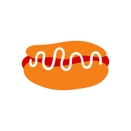 hot dog vector design template illustrationのイラスト素材