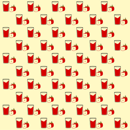 Apple seamless pattern background.Colorful wallpaper vector illustration and good for printingのイラスト素材