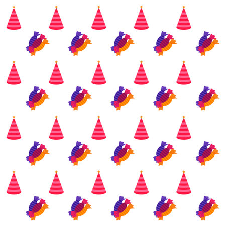 Birthday concept seamless pattern background.Colorful wallpaper vector illustration and good for printingのイラスト素材