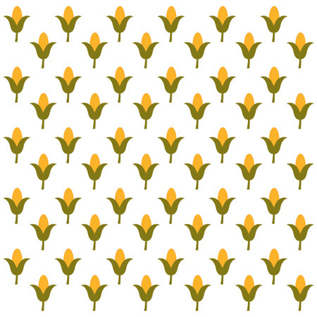 Corn seamless pattern background.Colorful wallpaper vector illustration and good for printingのイラスト素材