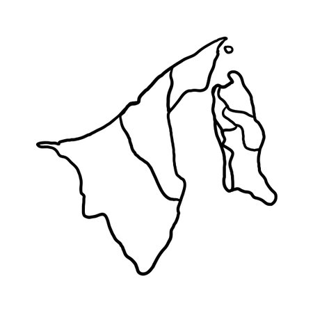 Brunei darussalam map vector design template illustrationのイラスト素材