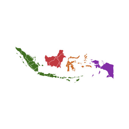 Indonesian map vector design template illustrationのイラスト素材
