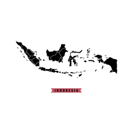 Indonesian map vector design template illustrationのイラスト素材