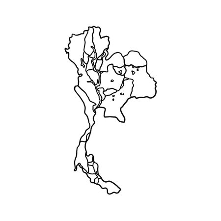 Thailand map vector design template illustrationのイラスト素材