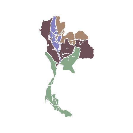 Thailand map vector design template illustrationのイラスト素材
