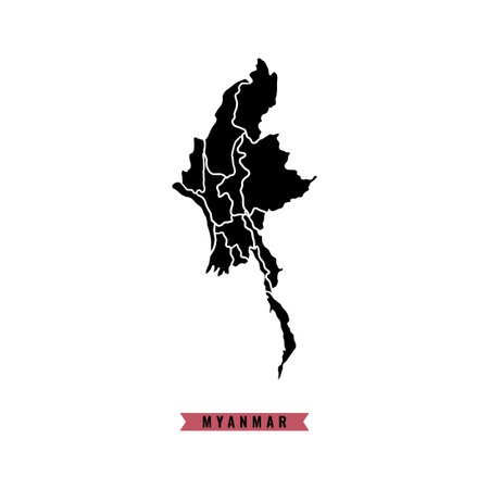 Myanmar map vector design template illustrationのイラスト素材