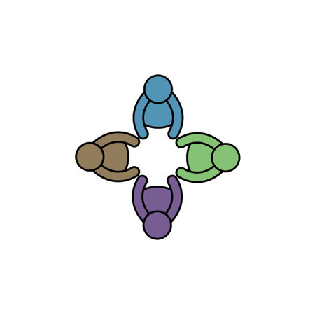 Friend vector icon logo design template illustrationのイラスト素材