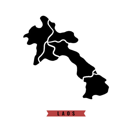 Laos map vector design template illustrationのイラスト素材
