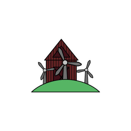 farm house icon logo vector design template illustrationのイラスト素材