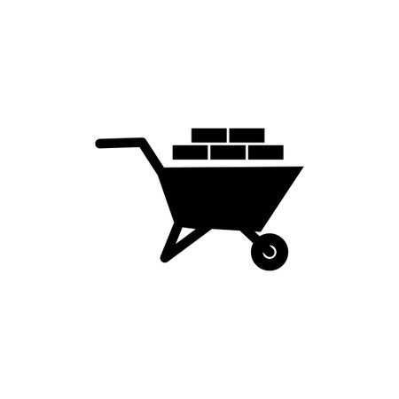 wheelbarrow vector design template illustrationのイラスト素材