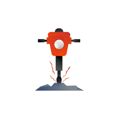 jackhammer vector design template illustrationのイラスト素材