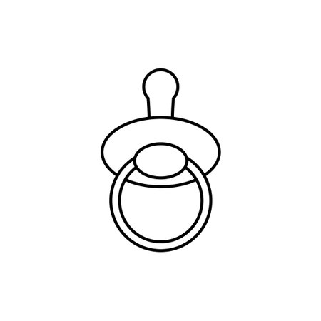 baby pacifier icon design template isolatedのイラスト素材