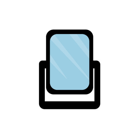 makeup mirror vector design template illustrationのイラスト素材