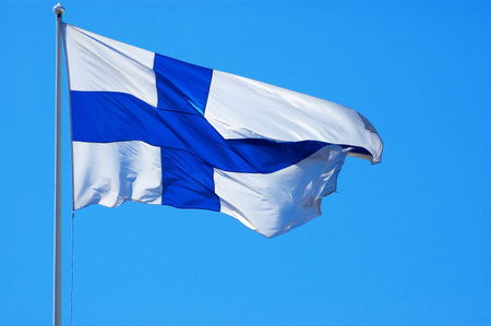 flag of finlandの写真素材
