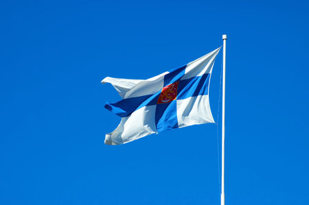 flag of finlandの写真素材