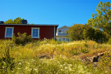 suomenlinna fortress island sceneryの写真素材