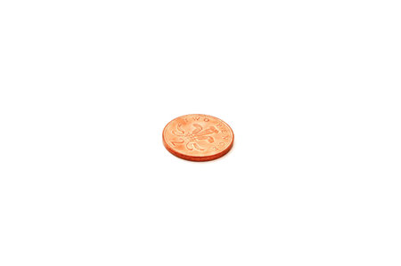 isolated english coin