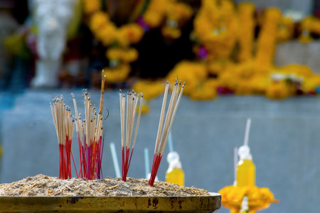 incense offeringの写真素材