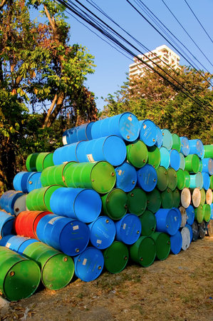 chemical barrelsの写真素材