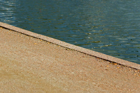 water and walkwayの写真素材