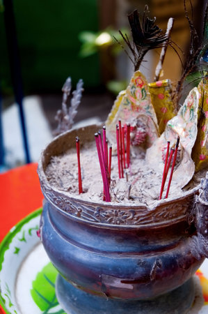 altar incenseの写真素材