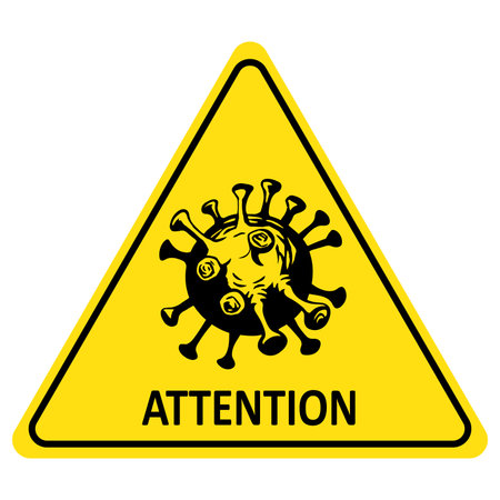 Sign coronavirus bacteria biology epidemic danger health medicalのイラスト素材