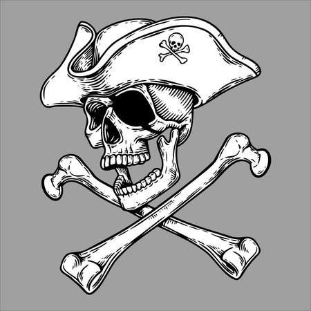 Vector of Jolly Roger Pirate skull head - ID:1-155716760 - Royalty Free ...