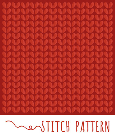 Knitting stitch pattern setのイラスト素材