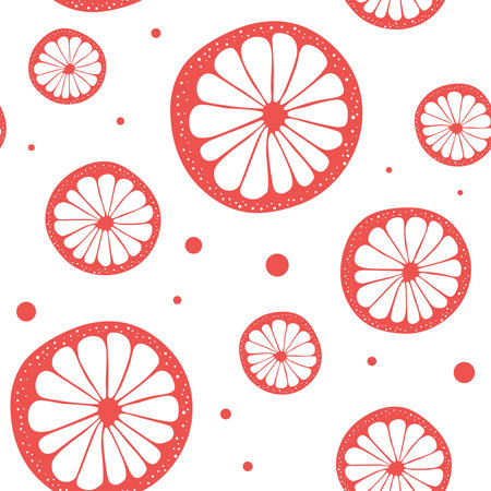 Abstract natural seamless color pattern with citrus in section.の写真素材