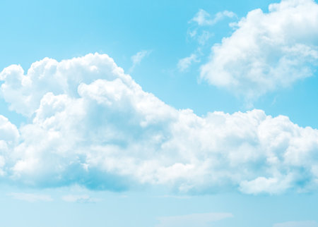 Blue sky clouds backgroundの写真素材
