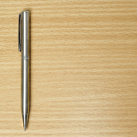 Luxary pen on woodの写真素材