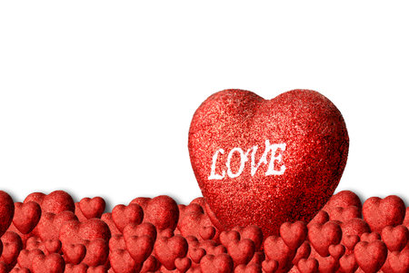 Heart background with big Heartの写真素材