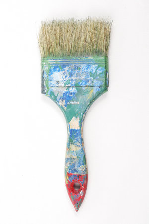 Old and dirty paint brushの写真素材
