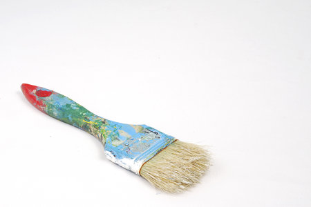 Old and dirty paint brushの写真素材