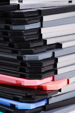 stack of diskettes の写真素材