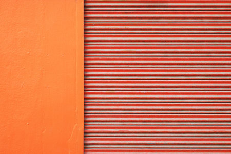 metal shutter doorの写真素材