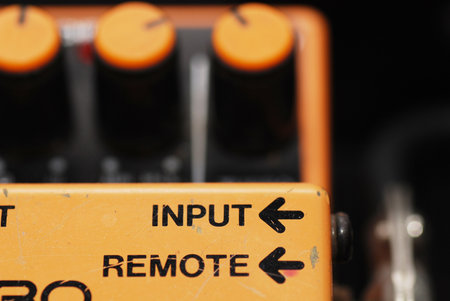 Distortion Pedal Guitar effect, output sideの写真素材