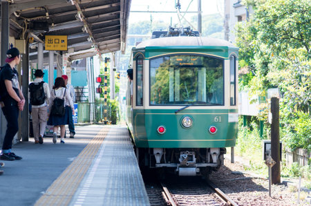 Enoshima railway,kamakura,kanagawa(prefectures),tourism of japanのeditorial素材