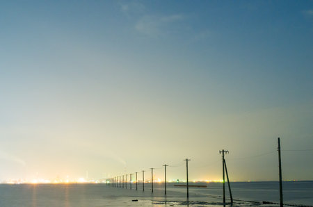 Kisarazu Power pole,chiba(prefectures),tourism of japanの写真素材
