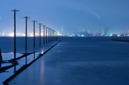 Kisarazu Power pole,chiba(prefectures),tourism of japanの写真素材