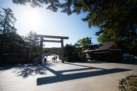 Isejingu-shrine,mie(prefectures),japanese traditional temples and shrinesのeditorial素材