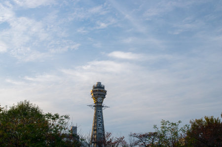 landscape of osaka,tourism of japanのeditorial素材