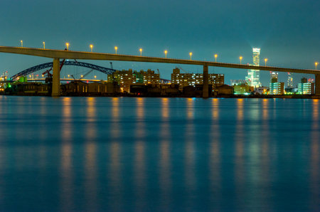 Osaka bay scene,landscape of osaka,japanの写真素材