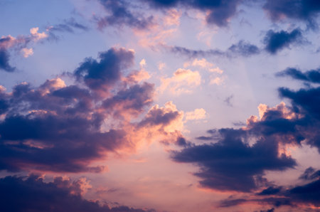 sunset skyの写真素材
